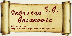 Vekoslav Gašanović vizit kartica